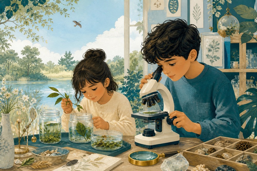 Science learning illustration