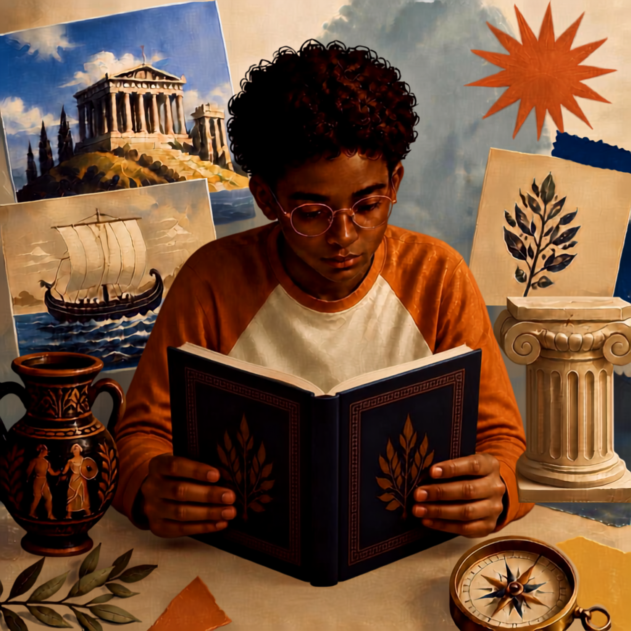 History learning illustration