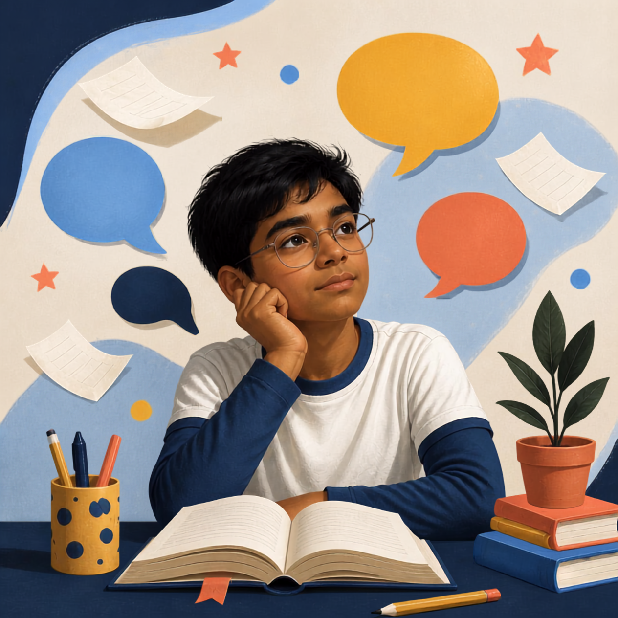 English learning illustration